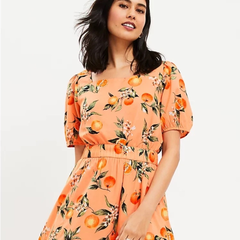 Loft Orange Harvest Criss Cross Back Cropped Top